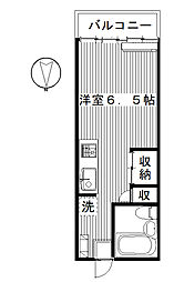 オゼットワールA ワンルームの間取図画像