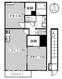 ファーストレジデンス 2LDKの間取図画像