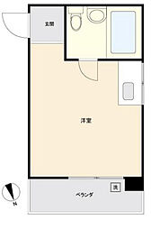 グリーンハイツ ワンルームの間取図画像