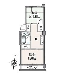 メゾン寿橋 2Kの間取図画像