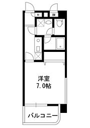 モアナリノ 1Kの間取図画像