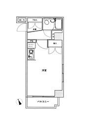 ライオンズマンション河辺第2 ワンルームの間取図画像