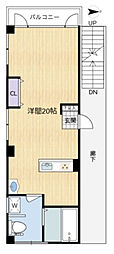 コーポウチダ6 ワンルームの間取図画像