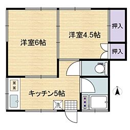サニーハイツ 2Kの間取図画像