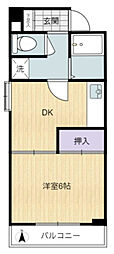 ハイム小林 1DKの間取図画像