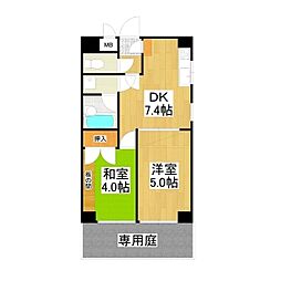 センチュリー浦和パート2 2DKの間取図画像