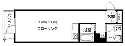 ライオンズプラザ新宿 ワンルームの間取図画像