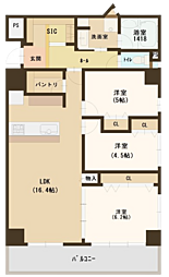 GSハイム南堀江 3LDKの間取図画像