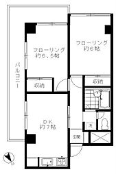 エビス東ハイツ第2 2DKの間取図画像