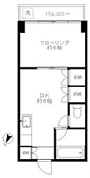 代官山ハイツ 1DKの間取図画像