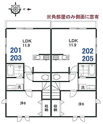 BelCBV2 1LDKの間取図画像