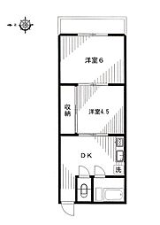 みすずコーポ 2DKの間取図画像