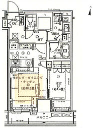 パークリュクス西新宿 1LDKの間取図画像
