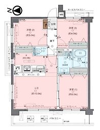 ベルジュール三鷹2 3LDKの間取図画像