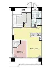田園ドミール 1SLDKの間取図画像