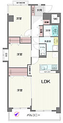 西台セントラルマンション 3LDKの間取図画像