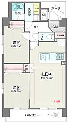 ダイアパレスエスタヴォール大山 2LDKの間取図画像