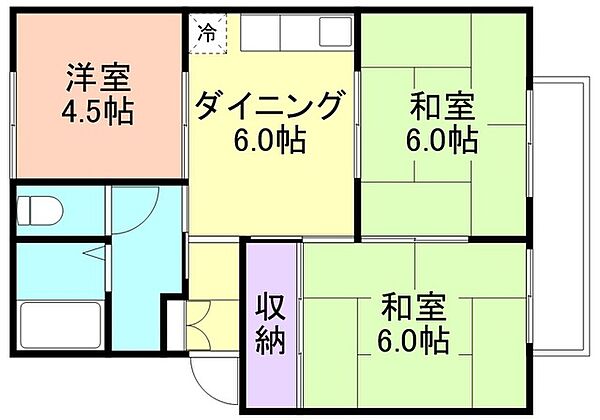 和歌山県和歌山市松島(賃貸アパート3DK・1階・43.45㎡)の写真 その11