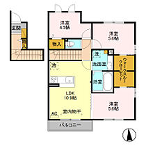 プランドールＴＮ　I 202 ｜ 栃木県栃木市平柳町３丁目（賃貸アパート3LDK・2階・68.22㎡） その2