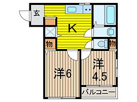 山本ハイツ 332 ｜ 埼玉県川口市上青木西４丁目（賃貸マンション2K・3階・35.00㎡） その2