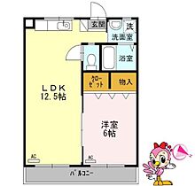 徳島県徳島市北田宮２丁目（賃貸マンション1LDK・2階・43.32㎡） その2