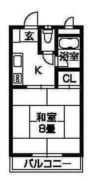 福岡マンション 306｜愛媛県松山市南江戸5丁目(賃貸マンション1K・3階・24.49㎡)の写真 その2