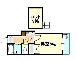 ウッドキャット4 1Kの間取図画像