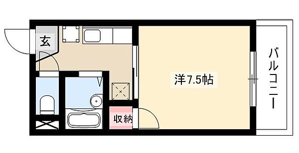 キララハイツ ｜愛知県名古屋市中村区草薙町2丁目(賃貸マンション1K・4階・23.11㎡)の写真 その2