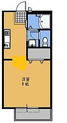 メゾンセジュールA 1Kの間取図画像