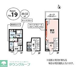 feel CnB 1階1Kの間取り