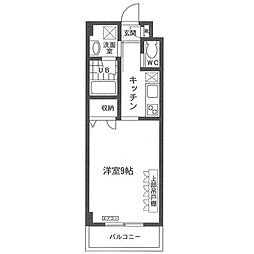 ハーモライト和光(ハーモライトワコウ) 1階1Kの間取り