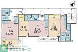 ふじみ野市北野1丁目アパート 1LDKの間取図画像