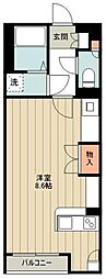 レオネクストジャルダン ワンルームの間取図画像