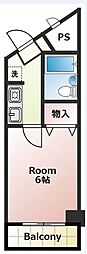 ライフシティ 1Kの間取図画像