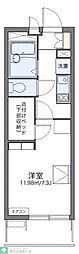 グランデール北町 1Kの間取図画像