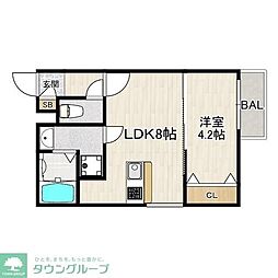 Le Calme 1LDKの間取図画像