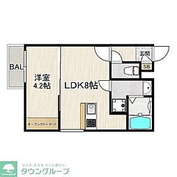 Le Calme 1LDKの間取図画像