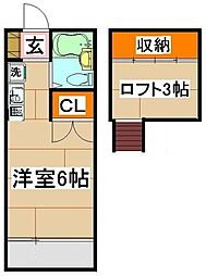 エトワール ワンルームの間取図画像