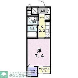 Graceful 1Kの間取図画像