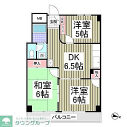 ビュー・パレー上福岡 3DKの間取図画像