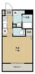 ガーディアン 1Kの間取図画像