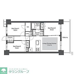 コンフォリア成増グリーンサイド 3LDKの間取図画像