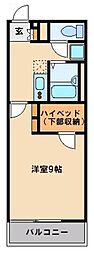 レオパレスあおば 1Kの間取図画像