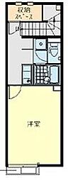 レオネクストフリーワン 1Kの間取図画像