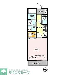 オールメゾンふじみ野 1Kの間取図画像