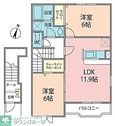 ポルトソラーナ2 2LDKの間取図画像