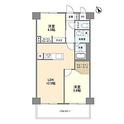 クリエール志木 2LDKの間取図画像