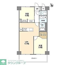 クリエール志木 2LDKの間取図画像
