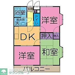 ウォームパレス 3DKの間取図画像