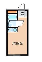 セイコーガーデンみずほ台第一 ワンルームの間取図画像
